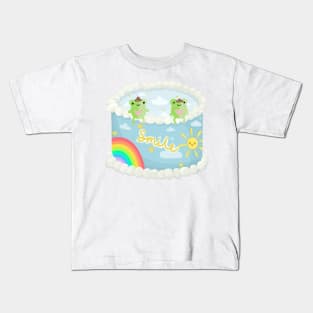 happy lil frog cake Kids T-Shirt